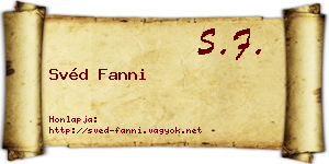 Svéd Fanni névjegykártya