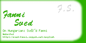 fanni sved business card